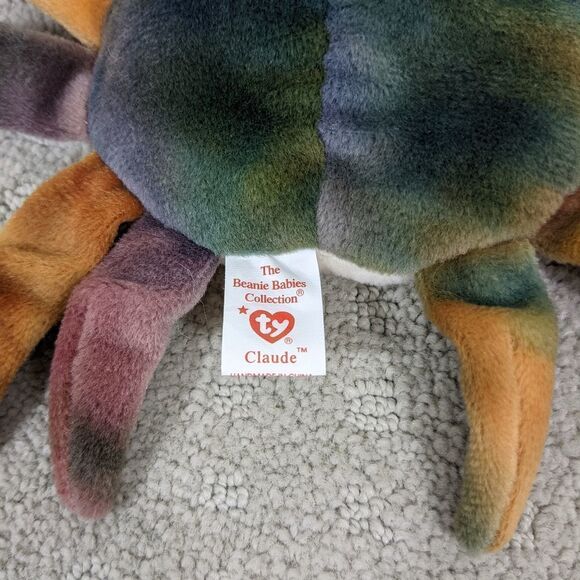 Ty Beanie Babies Claude The Crab Rare New with Tags 1996 - Picture 5 of 10